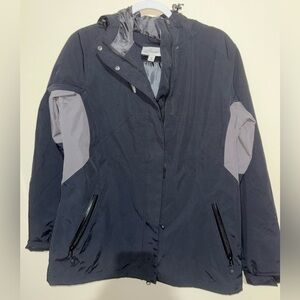 Port Authority Women's Black and Light Gray Jacket